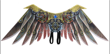 כנפיים נשר STEAMPUNK מפוארות על כארד