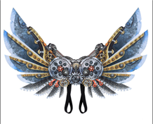 כנפיים נשר STEAMPUNK מפוארות על כארד