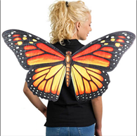 כנפיים פרפר כתום גודל 78X44 מחומר PU איכותי