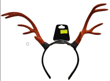 קשת במבי קרניים חומות על כארד/ 6 יחידות במארז