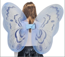 כנפיים פרפר תכלת מפוארות ענקיות גודל 89X82 בשקית PVC עם כארד/ 3 יחידות במארז