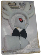 סט כבשה 4 חלקים קשת זנב אף ופפיון על כארד/ 3 יחידות במארז