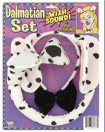 סט כלב דלמט 4 חלקים קשת זנב אף ופפיון על כארד/ 3 יחידות במארז