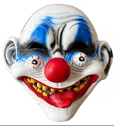 מסכה ליצן מפחיד עיניים מחומר PU איכותי על כארד / 2 יחידות במארז