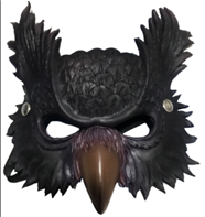 מסכה עורב מחומר PU איכותי על כארד / 2 יחידות במארז