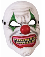 מסכה ליצן מפחיד כועס מחומר PU איכותי על כארד / 2 יחידות במארז