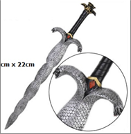 חרב נחשים מחומר PU איכותי גודל 78 ס"מ/ 2 יחידות במארז