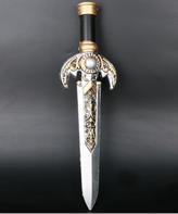 סכין לוחם יהלום כסף מחומר PU איכותי גודל 31 ס"מ/ 2 יחידות במארז