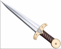 סכין לוחם רומאי מחומר PU איכותי גודל 45 ס"מ/ 2 יחידות במארז