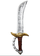 חרב פיראט מחומר PU איכותי גודל 43 ס"מ/ 2 יחידות במארז