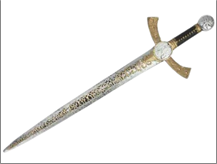 חרב לוחם אביר מחומר PU איכותי גודל 75 ס"מ/ 2 יחידות במארז