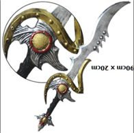 חרב משוננת מחומר PU איכותי גודל 77 ס"מ/ 2 יחידות במארז