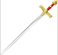 חרב שלמה המלך זהב מחומר PU איכותי גודל 106 ס"מ/ 2 יחידות במארז