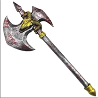 גרזן עם דם מחומר PU איכותי גודל 73 ס"מ/ 2 יחידות במארז