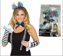 סט אליס כולל קשת זוג כפפות וקולר בשקית PVC עם כארד/ 6 יחידות במארז