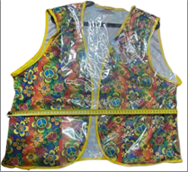 ווסט פרחים צבעוני היפי/ 6 יחידות במארז