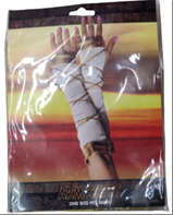 זוג כפפות זהב לבן יווניה בשקית עם כארד/ 6 יחידות במארז