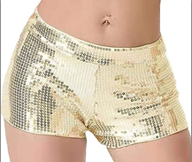 מכנסון פאייטים זהב מידות M/L בשקית PVC עם כארד/ 6 יח במארז