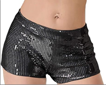 מכנסון פאייטים שחור מידות M/L בשקית PVC עם כארד/ 6 יח במארז