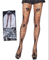 גרביון רשת שלדים גולגולות על כארד/ 6 יחידות במארז