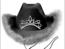 כובע קאובוי כתר שחור / 6 יחידות המארז