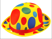 כובע ליצן עגול נקודות / 6 יחידות המארז