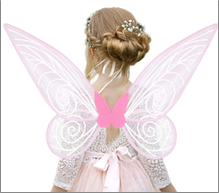 כנפיים טינקרבל ורוד מעוצבות בשקית עם כארד/ 6 יחידות במארז