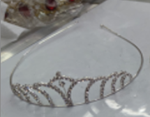 כתר נסיכות מתכת כסף דגם 2/ 12 יחידות במארז