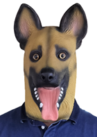 מסכה לאטקס כלב לשון בחוץ עם כארד /3 יחידות במארז