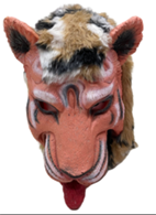 מסכה לאטקס נמר עם כארד /3 יחידות במארז