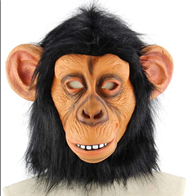 מסכה לאטקס שימפנזה עם כארד /3 יחידות במארז