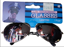 משקפיים שוטר/ טייסים על כארד/ 6 יחידות במארז