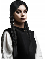 פאה שחורה עם צמות 180 גרם בשקית PVC עם קולב  / 6 יחידות במארז