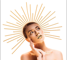 קשת קרניים שמש זהב על כארד/ 6 יחידות במארז