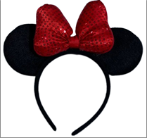 קשת אורות עכברה עם פאייטים על כארד/ 6 יחידות במארז