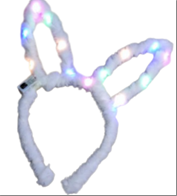 קשת אורות ארנב פרווה מיקס צבעים על כארד/ 6 יחידות במארז