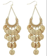 זוג עגילים רקדנית על כארד/ 6 יחידות במארז