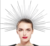 קשת קרניים שמש כסף על כארד/ 6 יחידות במארז