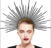 קשת קרניים שמש שחור על כארד/ 6 יחידות במארז