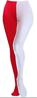 גרביון ירכית עד המותן נערות/נשים איכותי 100 ס"מ לבן אדום בשקית PVC עם כארד/ 6 יח במארז