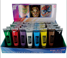 צבע גוף ופנים קלאסי בשפורפרת מיקס 6 צבעים/ 48 יחידות במארז