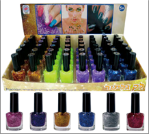 לק גליטר מיקס 12 צבעים ב 3 מגשים/ 48 יחידות בדיספליי/ 144 יחידות במארז