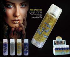 ספריי גליטר איכותי לגוף ולשיער /24 יחידות במארז