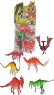עולם היורה כולל 6 דינוזאורים גודל 15 ס"מ דגם 1 בשקית PVC עם כארד/ 6 שקיות במארז