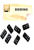 דומינו בקופסת עץ 28 חלקים מינימום 25 יחידות
