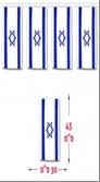 שרשרת דגלונים ישראל 30*45/ 6 יחידות במארז