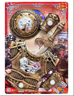 סט אביר מפואר חרב שריון חזה ויידים כולל מגן   / 6 יחידות במארז