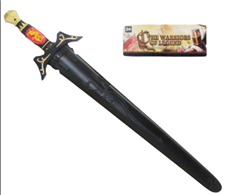 חרב אבירים גדולה מפוארת בשקית PVC וכארד 70 ס"מ  / 6 יחידות במארז