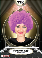 פאה אפרו סגול 120 גרם בשקית PVC עם קולב  / 6 יחידות במארז