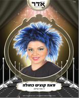 פאה קוצים כחול 130 גרם בשקית PVC עם קולב  / 6 יחידות במארז